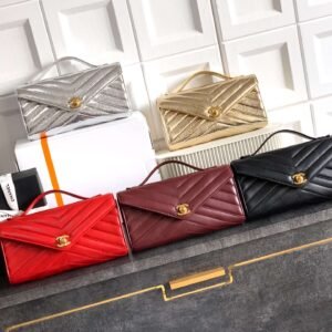 Premium Waxed Lambskin 26X Shoulder Bag CC Gold Hardware & Multiple Color Options