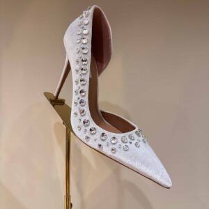 AQUAZZURA Crystal-Embellished Lurex D'Orsay Pointed-Toe Pumps, 10.5cm