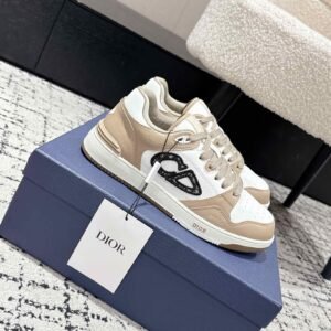 Christian Dior CD Logo-Embellished Leather Low-Top Sneakers