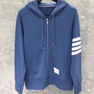 Unisex Classic 4-Bar Stripe Zip-Up Hoodie
