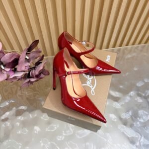 Christian Louboutin Mary Jane Pointed Toe Red Sole Pump, 15cm