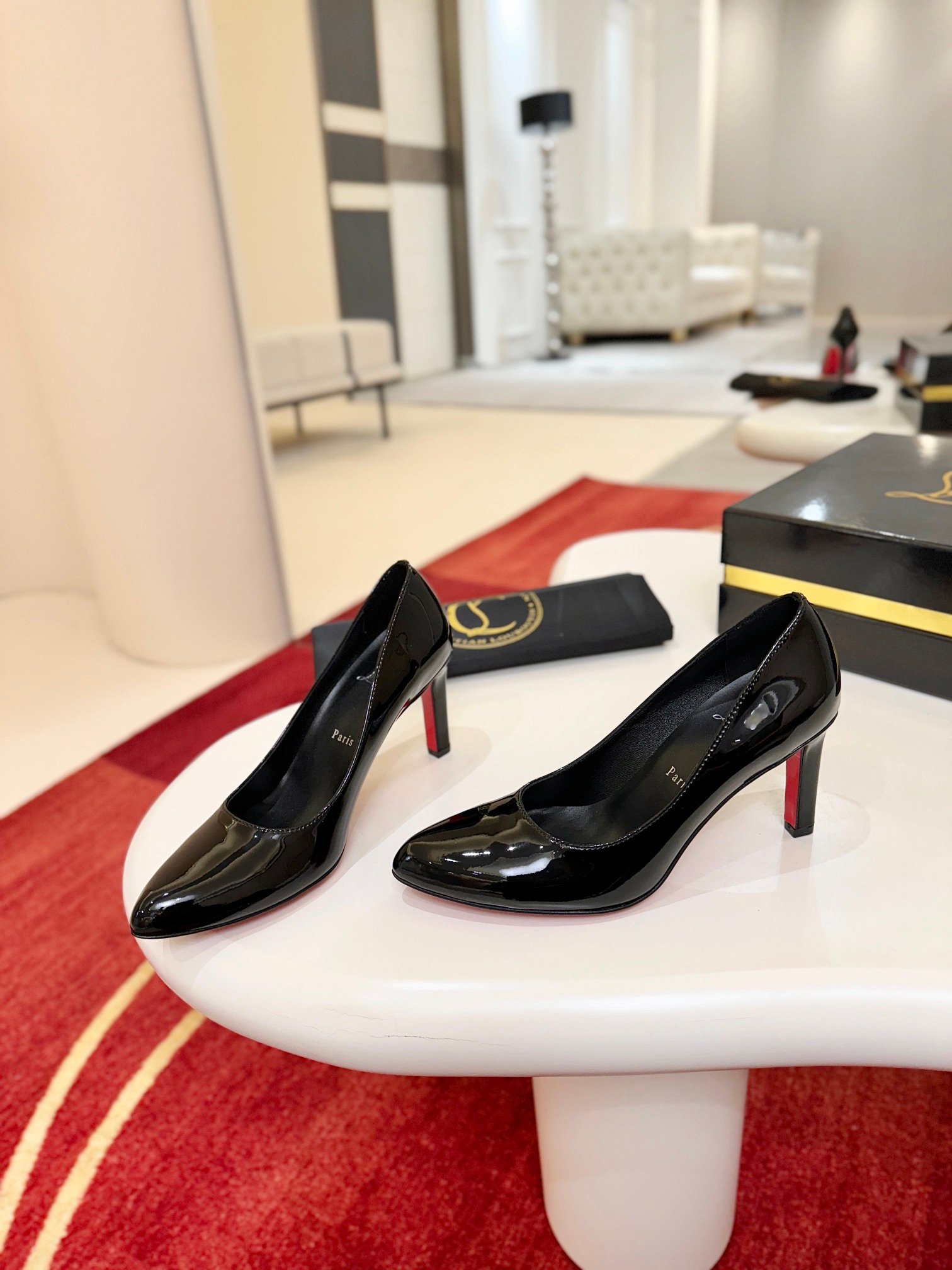 Christian Louboutin Leather Pointed Toe Red Sole Pump, 8.5cm