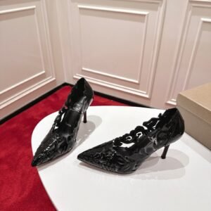 Christian Louboutin Floral Cut-Out Pointed Toe Red Sole Pump, 8.5CM