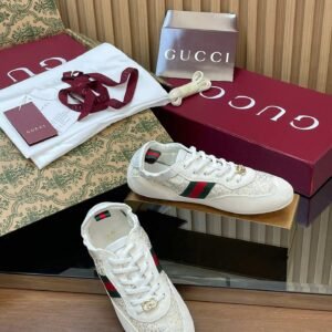 Gucci GG Canvas Low-top Sneaker With Web Stripe