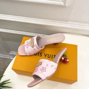 Louis Vuitton x Murakami Cherry Blossom Monogram Cherry-Heel Slide, 5.5cm