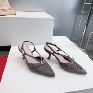 Roger Vivier Pointed Toe Slingback Pump With Cutout Detail, 6.5cm